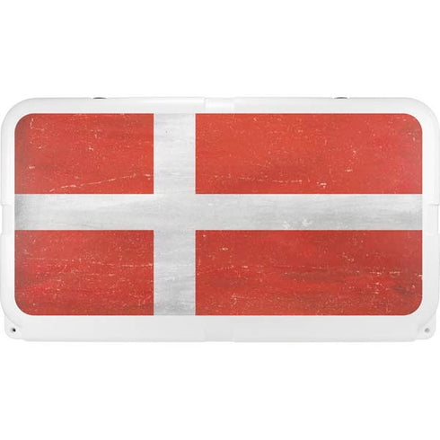 Denmark Flag Distressed YETI Tundra 75 Hard Cooler Skin